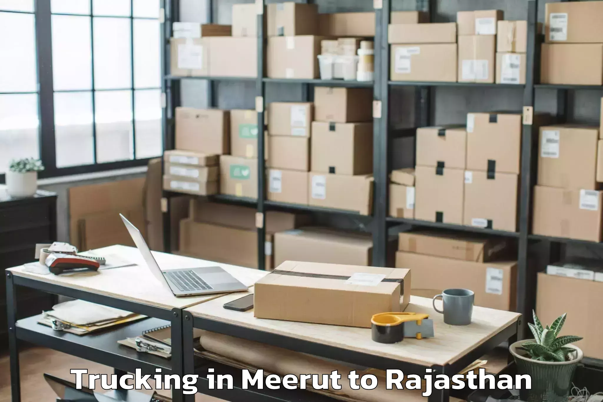 Reliable Meerut to Khairthal Trucking